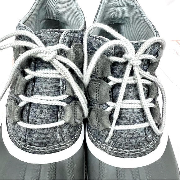 Sorel Out-N-About Plus Grey Knit Waterproof Duck Boots Booties - Picture 9 of 15